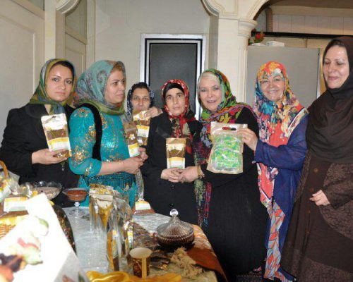 carol presenting workshops to women from peivande gole narges, iran 2017